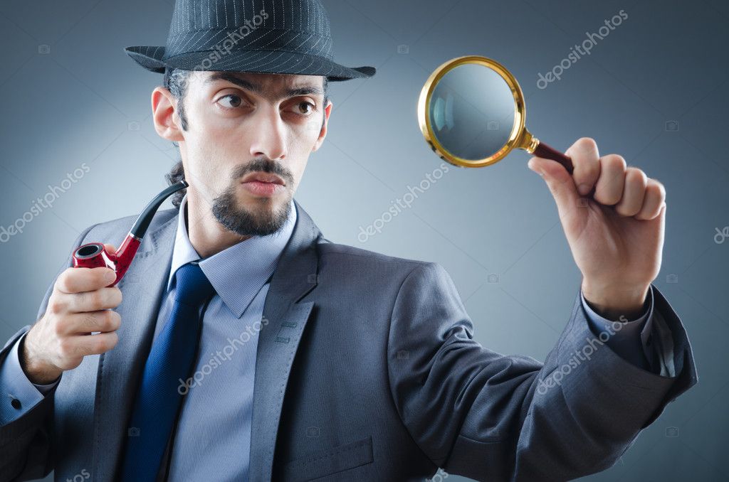 Detective with the smoking pipe — Stock Photo © Elnur_ #9471635