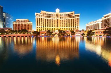 Las Vegas - 11 Sep 2010 - Bellagio Hotel Casino during sunset clipart