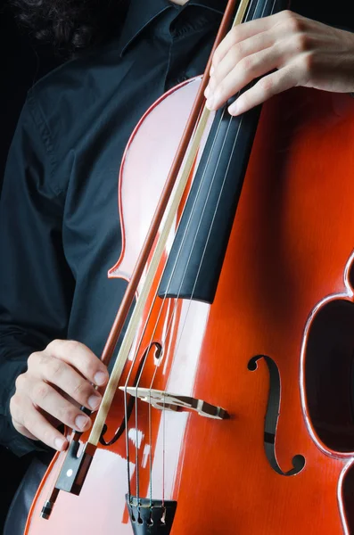 Man playing the cello — Stock Photo, Image