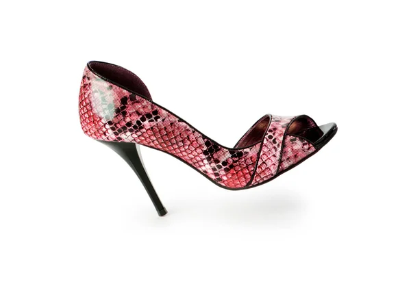 Sapatos femininos vermelhos no conceito de moda — Fotografia de Stock
