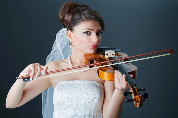 stock image Beautiful bride in studio shooting