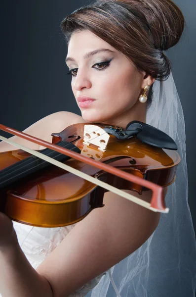 stock image Beautiful bride in studio shooting