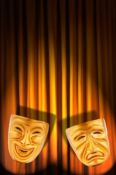 stock image Theatre performance concept with masks