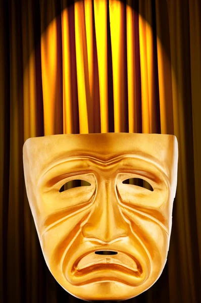 Концепція вистави театру з масками — стокове фото