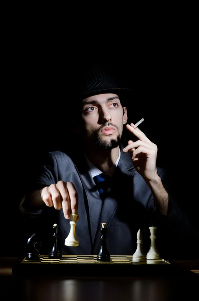 Schackspelare spela sitt spel — Stockfoto