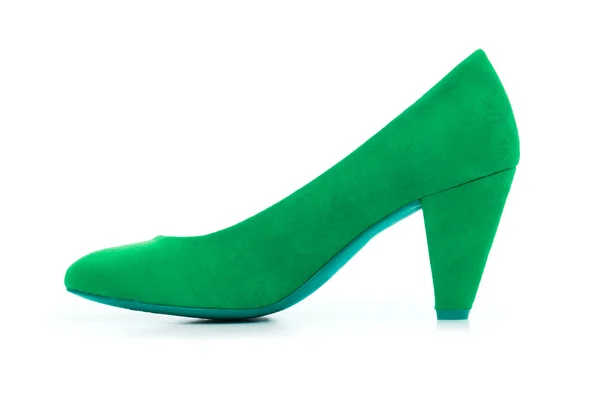 Zapatos femeninos verdes en concepto de moda —  Fotos de Stock