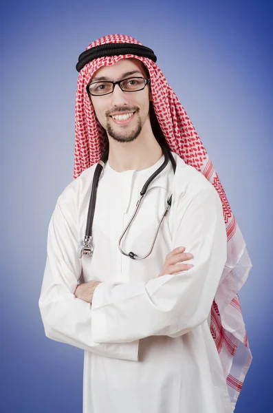 Arab orvos a stúdió felvételi — Stock Fotó