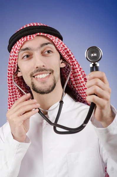 Arabští lékaři v studio natáčení — Stock fotografie
