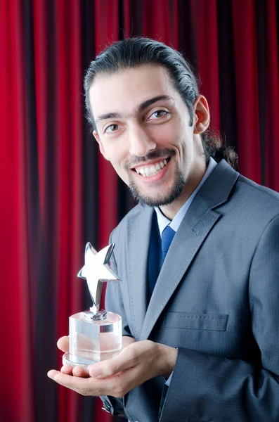Empresario galardonado con el premio estrella — Foto de Stock