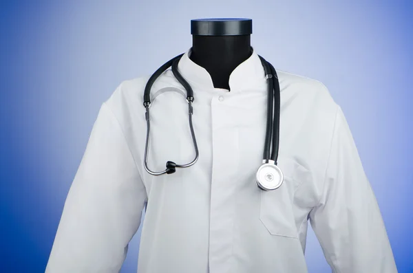 stock image Doctor coat with the stethoscope