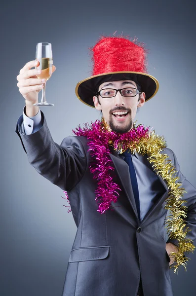 Magician in the business suit — Stock Photo, Image