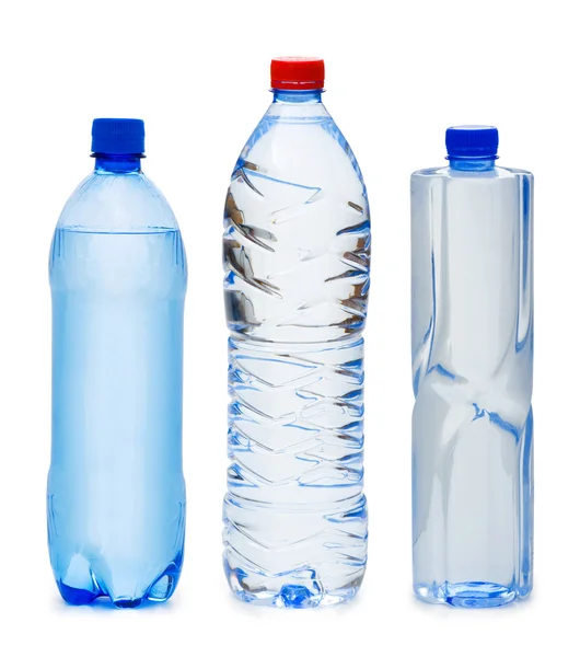 多喝水的瓶子上白色隔离 — 图库照片