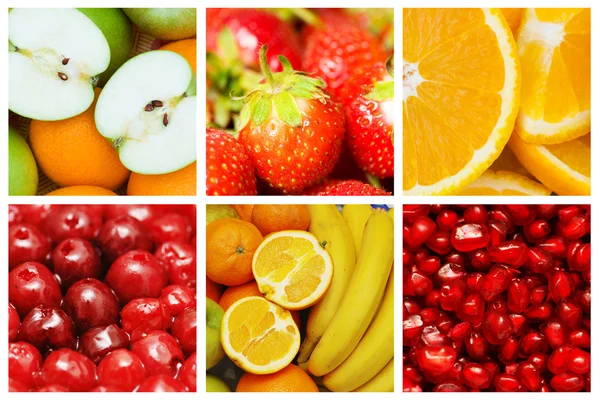 Set van verschillende groenten en fruit — Stockfoto