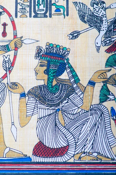埃及纸莎草纸的片段 — 图库照片