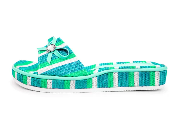 Sommer farverige sko på hvid - Stock-foto