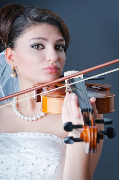 Beautiful bride in studio shooting — Stock Photo, Image