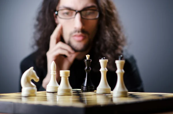 Schackspelare spela sitt spel — Stockfoto
