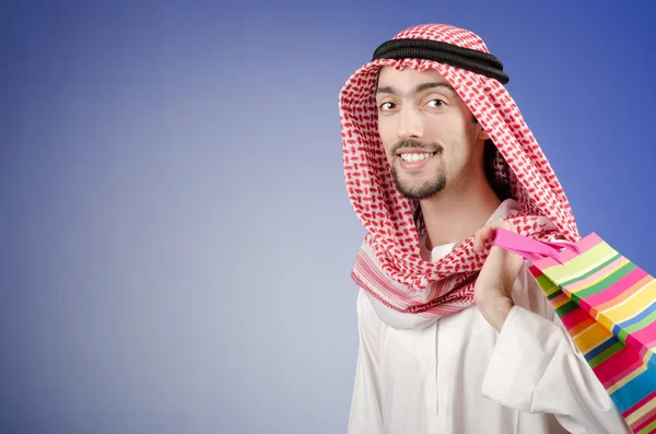 Arabiska med gåva påsar — Stockfoto