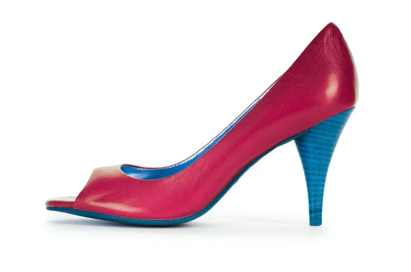 Rode vrouwelijke schoenen in mode concept — Stockfoto