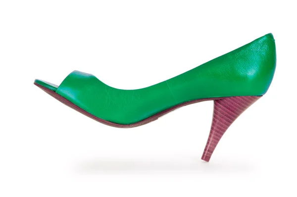 Zielone buty kobieta koncepcja moda — Zdjęcie stockowe