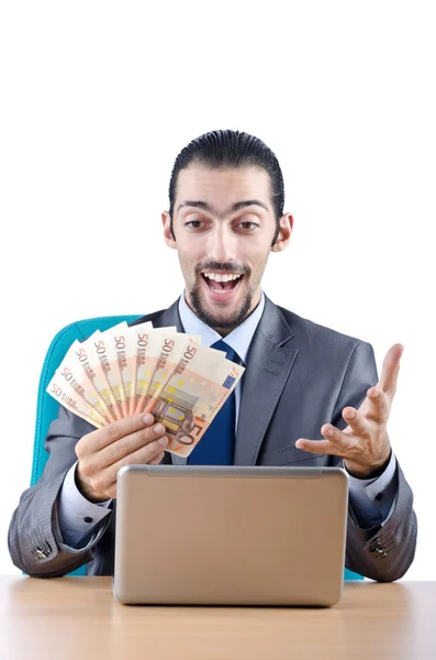 stock image Man with euro banknotes