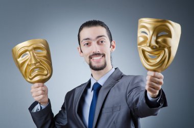 işadamı kimliğini gizlemek maske ile