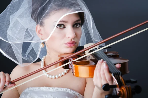 stock image Beautiful bride in studio shooting