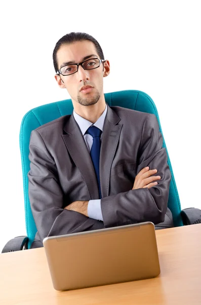 Empresario sentado en el escritorio — Foto de Stock