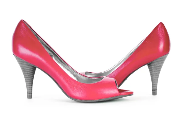 Red female shoes in fashion concept — Stock Photo, Image