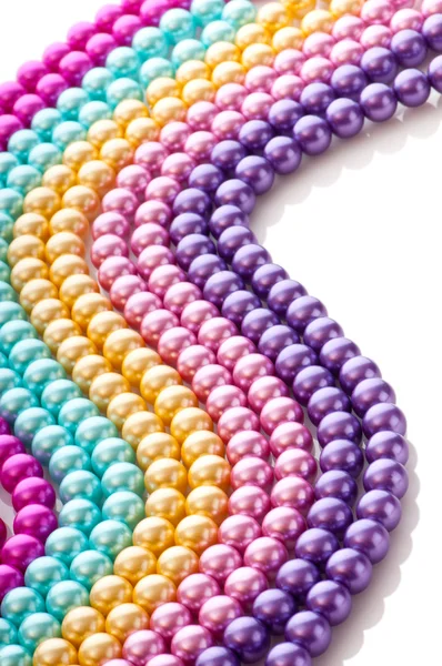 Streszczenie z kolorowe naszyjniki perła — Zdjęcie stockowe