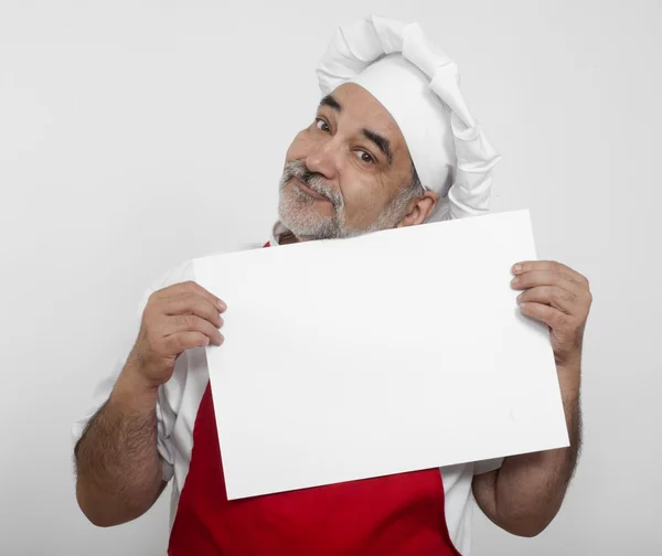 Привлекательный улыбающийся шеф-повар — стоковое фото