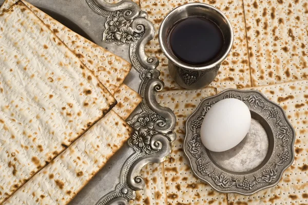 Matza chléb pro oslavu passover — Stock fotografie