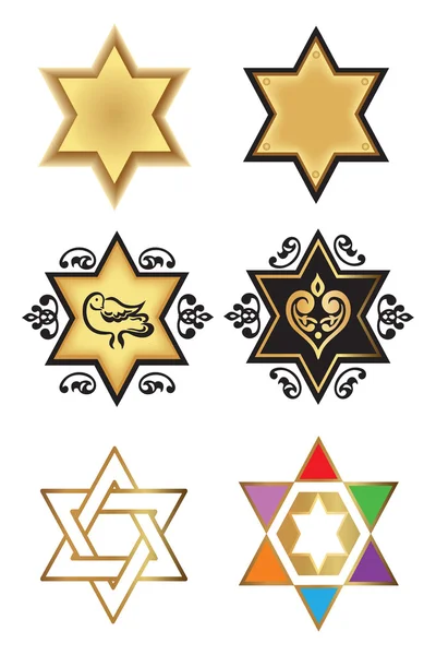 Illustration with stars of david — Stock Vector