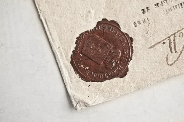 Eski zarf üzerinde antik damgası — Stok fotoğraf