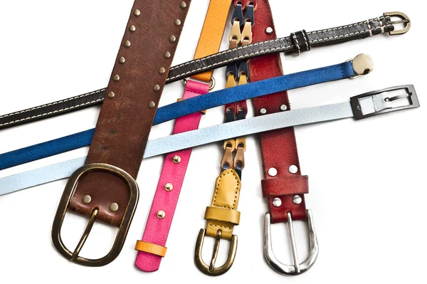 stock image Belts on white background