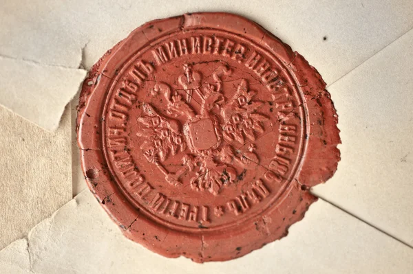 Eski zarf üzerinde antik damgası — Stok fotoğraf