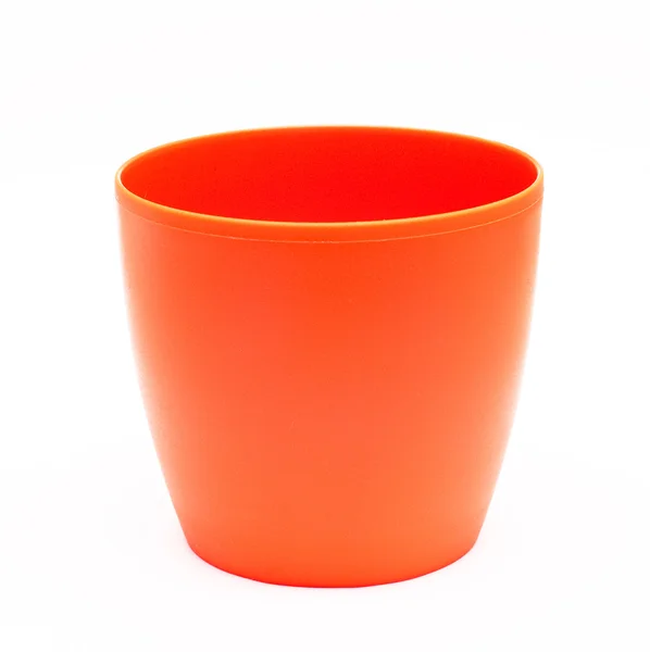 Vaso di fiori arancione — Foto Stock