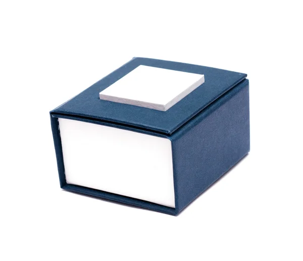 Boîte bleue pour bijoux — Photo