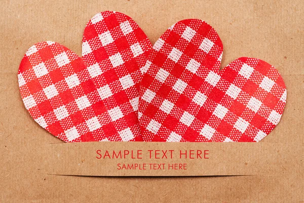 Holiday card with hearts — Stock Photo, Image