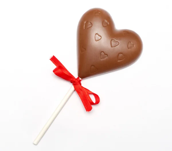 Chocolate de forma cardíaca — Fotografia de Stock