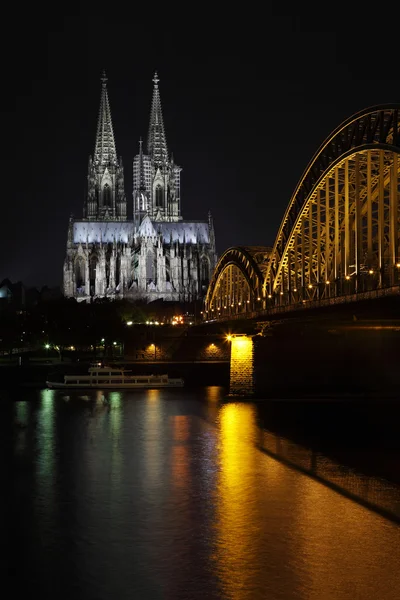 Dom in Keulen, nacht — Stockfoto