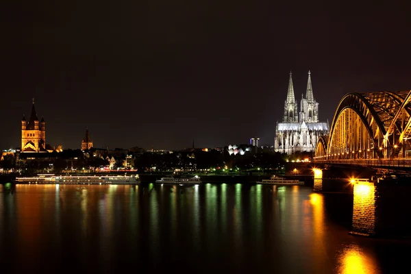 Dom in Köln, Nacht — Stockfoto