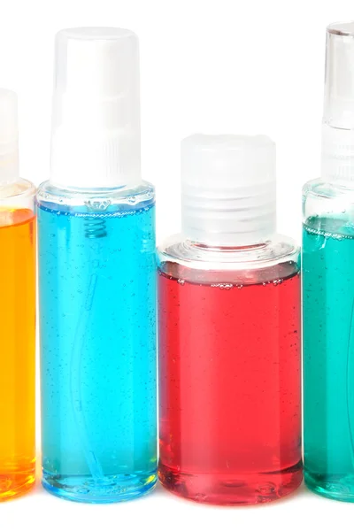 Flytande tvål, gel, schampo, olja — Stockfoto