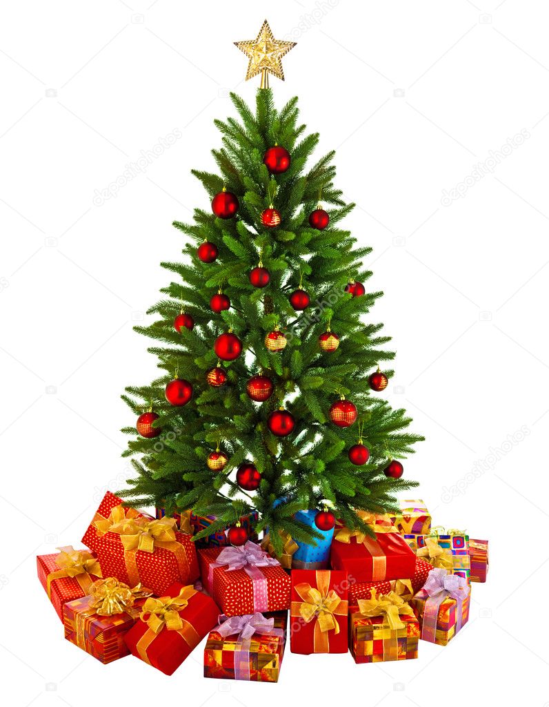 Christmas Tree and Gifts — Stock Photo © Irochka #9602994