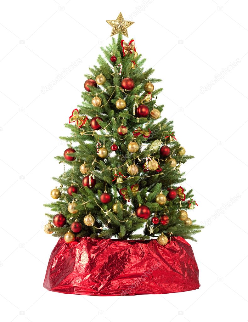 Tannenbaum mit bunten Lichtern aus nächster Nähe — Stockfoto © Irochka