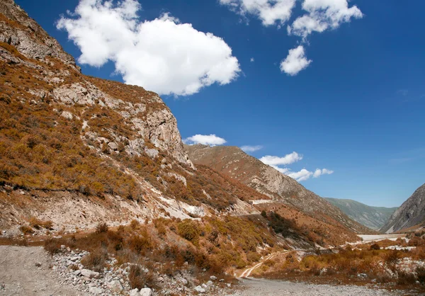 Górski krajobraz. Wąwóz belagorka, Kirgistan — Zdjęcie stockowe