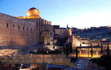 Jerusalem old city - dome of the rock clipart