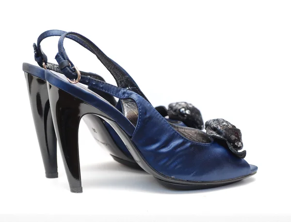 Zapato azul de tacón alto aislado —  Fotos de Stock