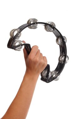 The image of tambourine in hand clipart