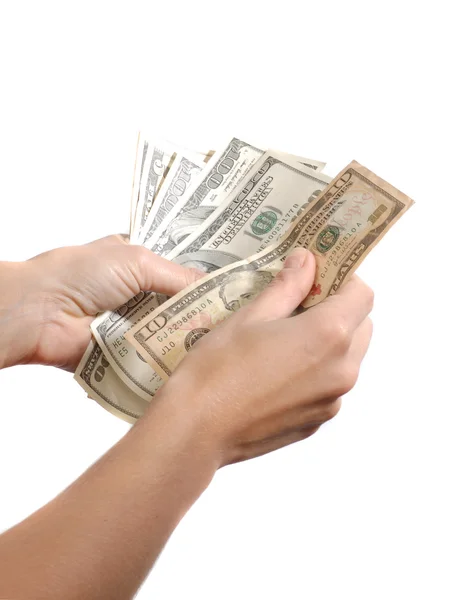 Money with hands — Stock Photo, Image